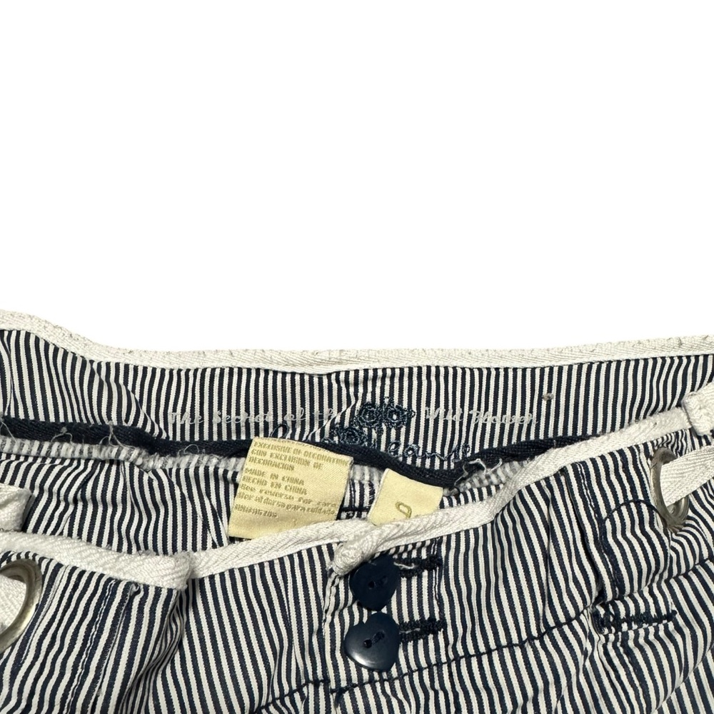 Y2K Low Rise Super Mini Skirt Pinstripe Summer 00s Ties Cotton Boutique Size 32 - Picture 6 of 6